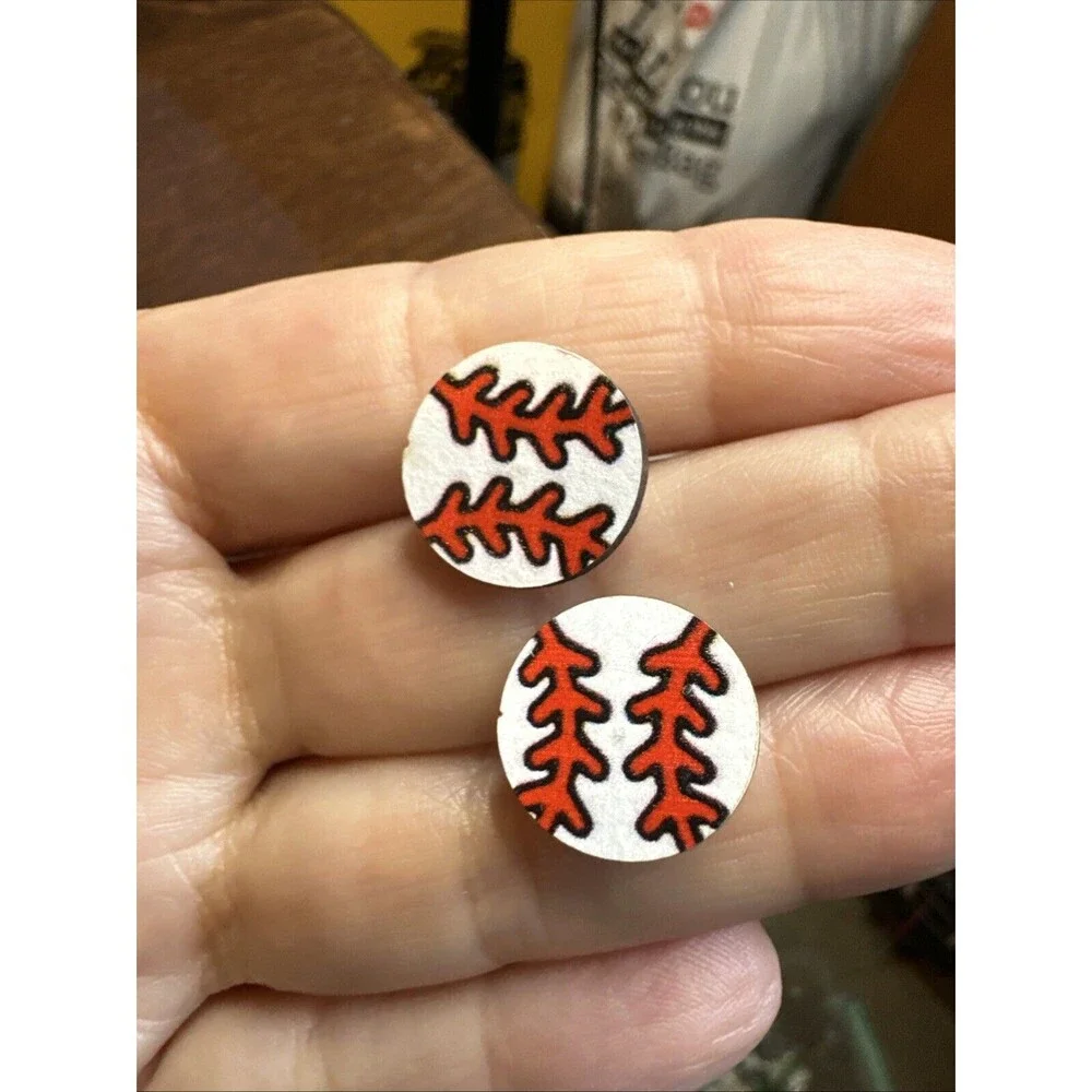 Baseball Softball earrings lot children Glove Pitcher Sports team tween tomboy
